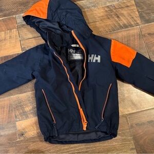 Helly Hansen Kids Dark Blue & Orange winter jacket